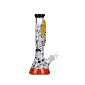 14" 7MM Glass Bong- Black (DCK-021)