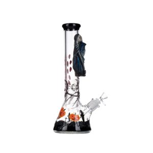 14" 7MM Glass Bong- Black (DCK-020)