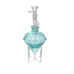 7" Diamond  Glass Bong (DWP50 Tiffny Blue)
