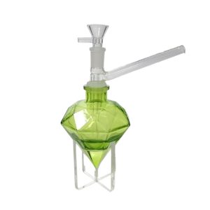 7" Diamond  Glass Bong (DWP50-Green)