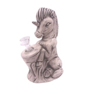7" Sea Horse Design Ceramic Bong (ES089WP)