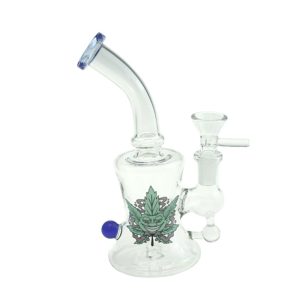 6.5"Cartoon Print Glass Bong comes with Percolator (F230829-1B-Sticker 4)