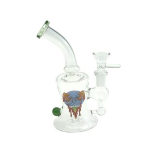 6.5" Cartoon Print Glass Bong comes with Percolator  (F230829-1B-Sticker 5)