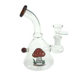 6.5" Cartoon Print Glass Bong comes with Percolator  (F230829-1C-Sticker 5)