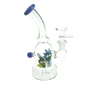 7" Cartoon PrintGlass Bong comes with Percolator  (F230829-1D-Sticker 1)