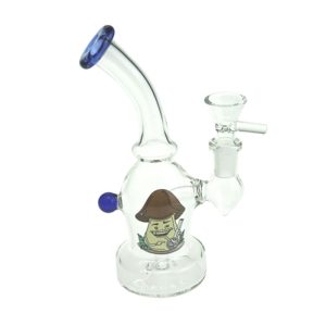 7" Cartoon Print Glass Bong comes with Percolator  (F230829-1D-Sticker 3)