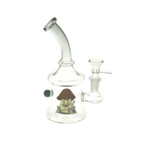 6.5" Cartoon Print Glass Bong comes with Percolator  (F230829-1E-Sticker 1)