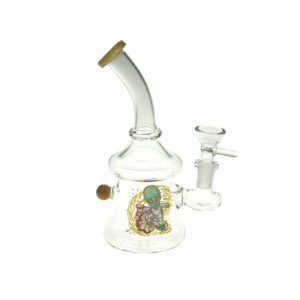 6.5" Cartoon Print Glass Bong comes with Percolator  (F230829-1E-Sticker 3)