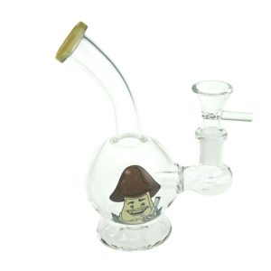 6" Cartoon Print, Glass Bong comes with Percolator (F230829-2B-Sticker 5)