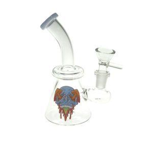 6" Cartoon Print, Glass Bong comes with Percolator  (F230829-2D-Sticker 2)
