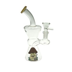 7" Cartoon Print, Glass Bong comes with Percolator (F230829-4-Sticker 5)