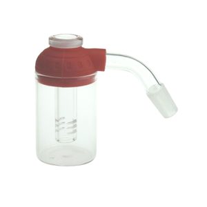 3.5 " 14mm Ash Catcher with Silicone Cap (FHS038-Red)