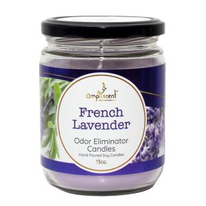 13Oz Ampliscent Candles Odor Eliminator - French Lavender