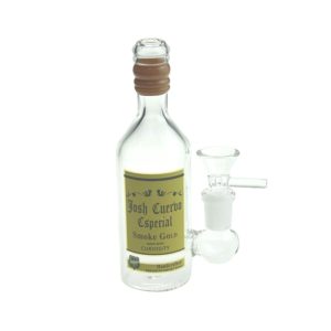 6" Wine Bottle Design Glass Bong (G0923045-Bottle 1)