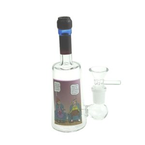 6" Wine Bottle Design Glass Bong (G0923045-Bottle 2)