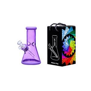 8" Glass Bong Exotic Color - Purple (GL-M08002