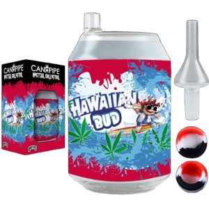 CAN-A-PIPE 2in1 Glass Bubbler & Nectar Collector | Hawaiian Bud (SCNC-005)