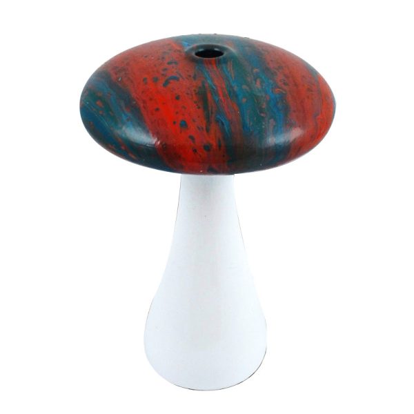 Mushroom Shape Zinl Glass Hand Pipe &Honey Straw (MBN-001) - Image 4