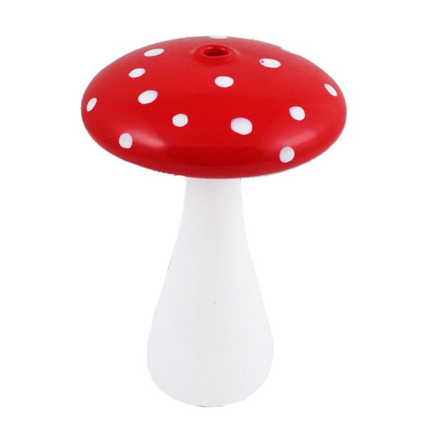 Mushroom Shape Zinl Glass Hand Pipe &Honey Straw (MBN-001) - Image 3