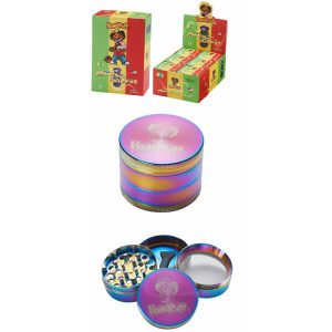 4 Parts New Honey Puff Grinder Zinc Rainbow Colours Diameter 50mm (P1023)