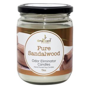 13Oz Ampliscent Candles Odor Eliminator - Pure Sandal Wood
