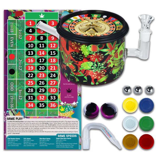 Puff and Play roulette Water Pipe Game Set G Smoke (ROU-001)
