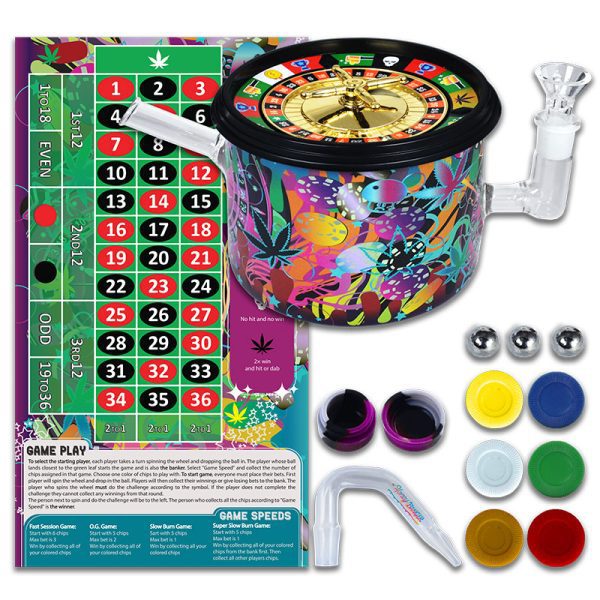 Puff and Play roulette Water Pipe Game Set G Smoke (ROU-001) - Image 2