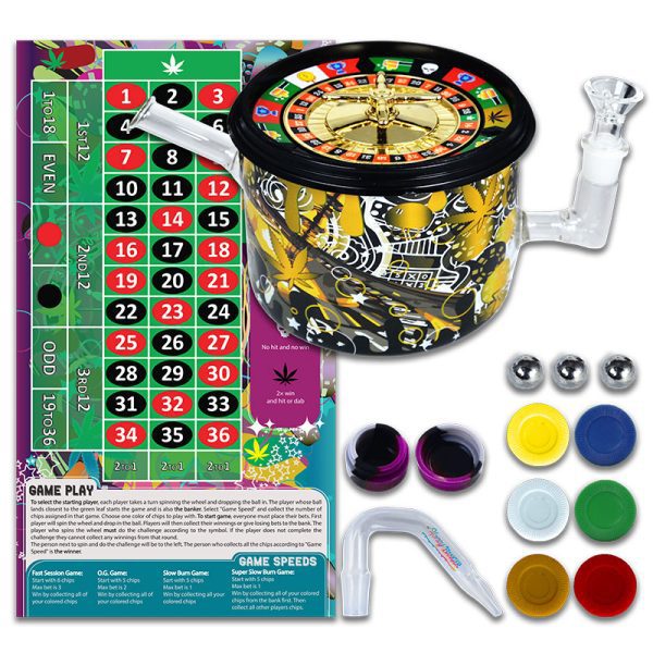 Puff and Play roulette Water Pipe Game Set G Smoke (ROU-001) - Image 3