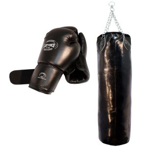 Heavy Duty Pro Boxing Gloves & Pro Huge Punching Bag with Chains - (S104)