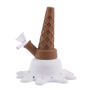 7" Silicone Volcano Bong - Brown (SMKE-062)