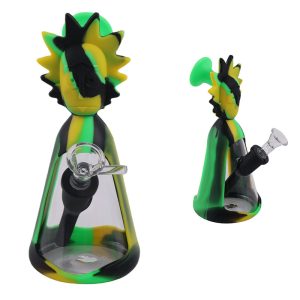 7" Silicone Alien Cap Bong - (SMKE-068-E)