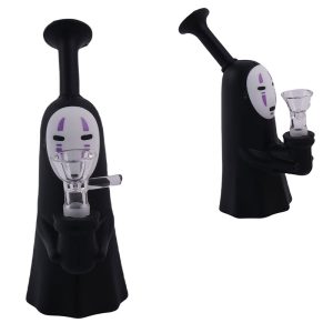 6" Silicone Gear Style Bong - (SMKE-069-Black)