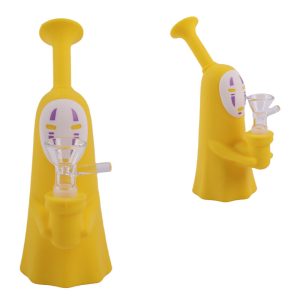 6" Silicone Gear Style Bong - (SMKE-069-Yellow)