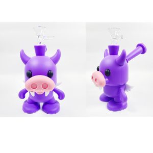 6" Silicone Cute OX Bong (SMKE-097-Purple)