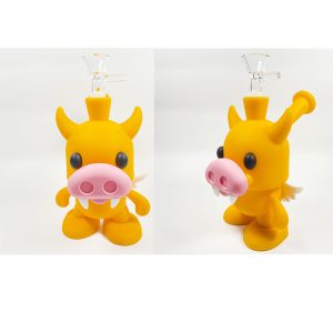 6" Silicone Cute OX Bong  (SMKE-097-Yellow)