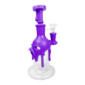 8" Silicone Woodpecker Bong  - Purple - (SMKE-098)
