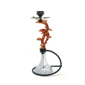 28" Dolphin Deign Single Hose Hookah -Orange (SMSU-H002-C)