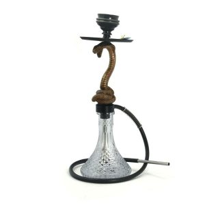 23" Snake Deign Single Hose Hookah - Gold (SMSU-H003-A)