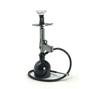22" Gun, Hookah - White+Black (SMSU-H006-B)