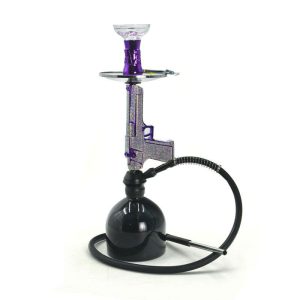 22" Gun, Hookah  - White+Pink (SMSU-H006-D)