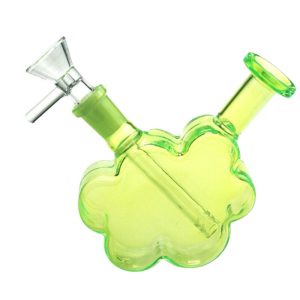 4" Flower, Glass Bong - Green (TX216)