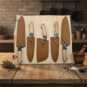 5 PCS Blk & Brown DAMASCUS HUNTING Set (14325)