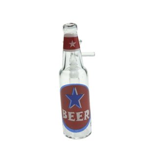 6" Beer Bottle Design Glass Bong (WP4511S-Sticker 5)