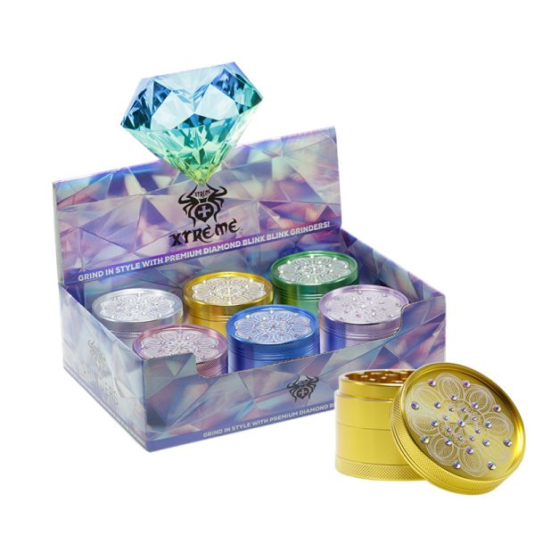 4 Part 50mm Aluminum Alloy Xtreme Diamond Blink Grinder (XTR-GR-MT012)