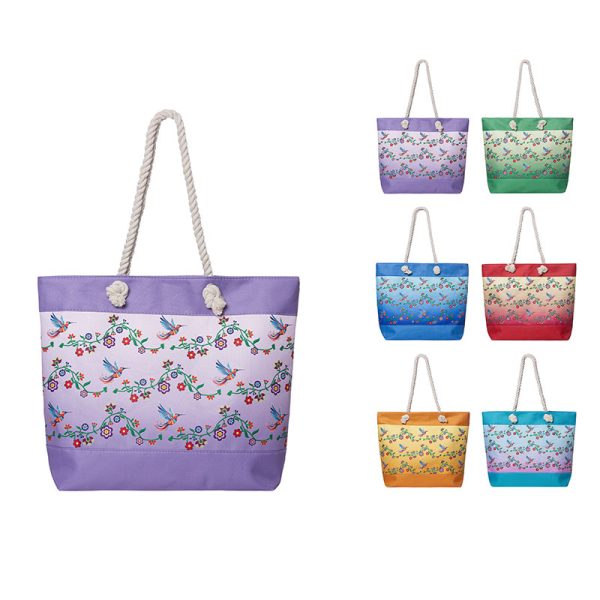 Hummingbird, Canvas Printed Beach Tote Bag (2562)