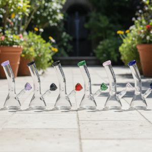 9" Kush Glass Bong Comes with Bowl - Assorted (AK2010)