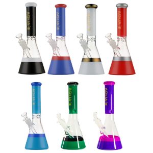 11" Aqua Glass bong with Bowl - Assorted (Ak098)