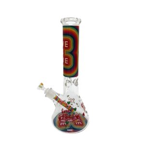 14" 7MM Love is Love Design Exclusive License Glass Bong (C1559-K12)