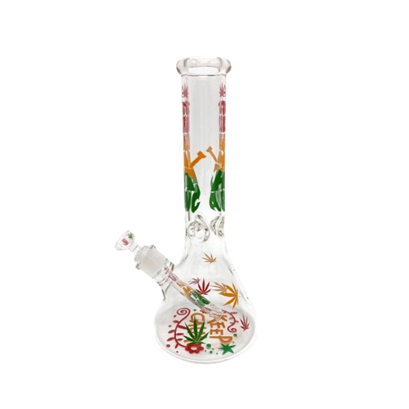14" 7MM Keep Calm Design Exclusive License Glass Bong (C1559-K16)