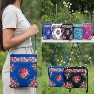 Kokum Floral Crossbody Bag - Assorted (Floral 982)
